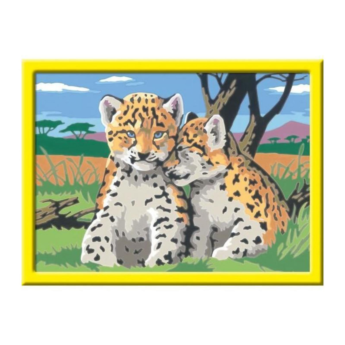 RAVENSBURGER CreArt Kids 18x24cm Petits léopards, Kit de peinture par numéros Numéro d'Art, Des 9 ans, 25832, Ravensburger