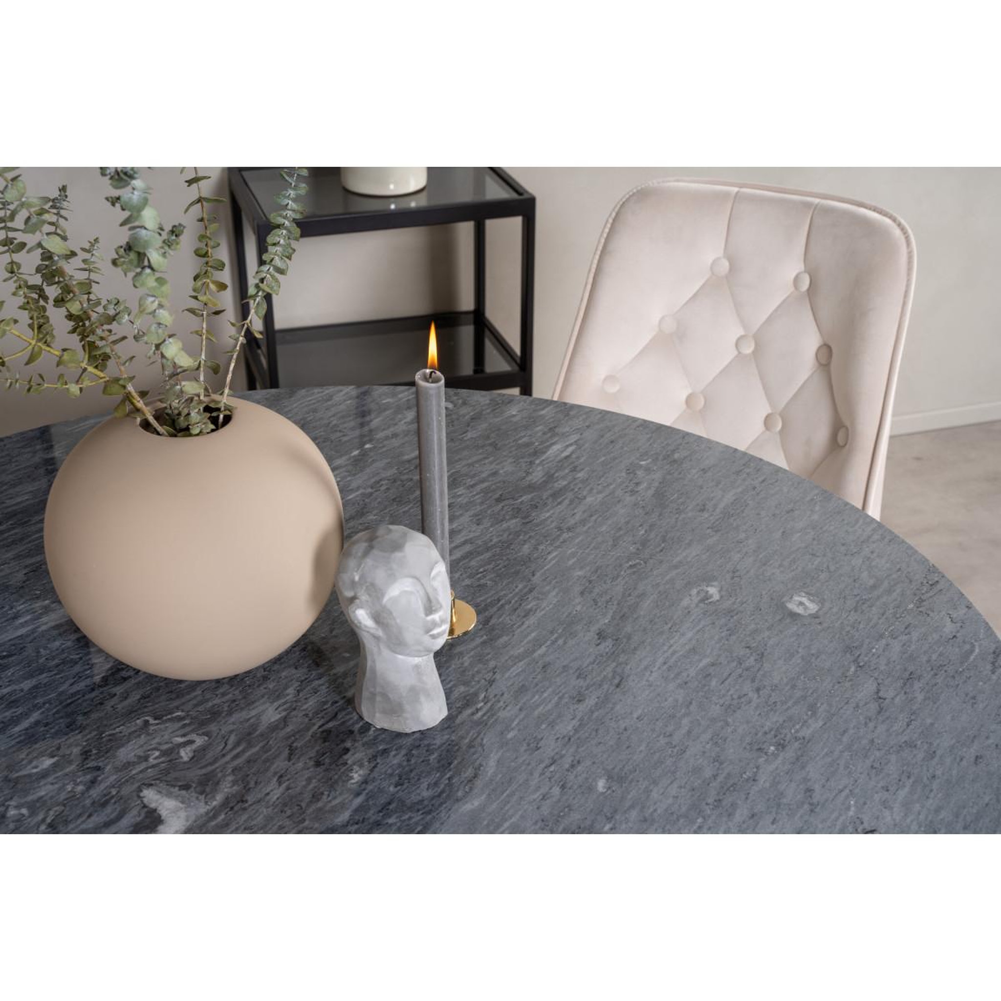 Voir la diapositive 6 : Paris Prix Ensemble table à manger & 4 chaises  estelle i & deluxe ii  106cm gris foncé & beige