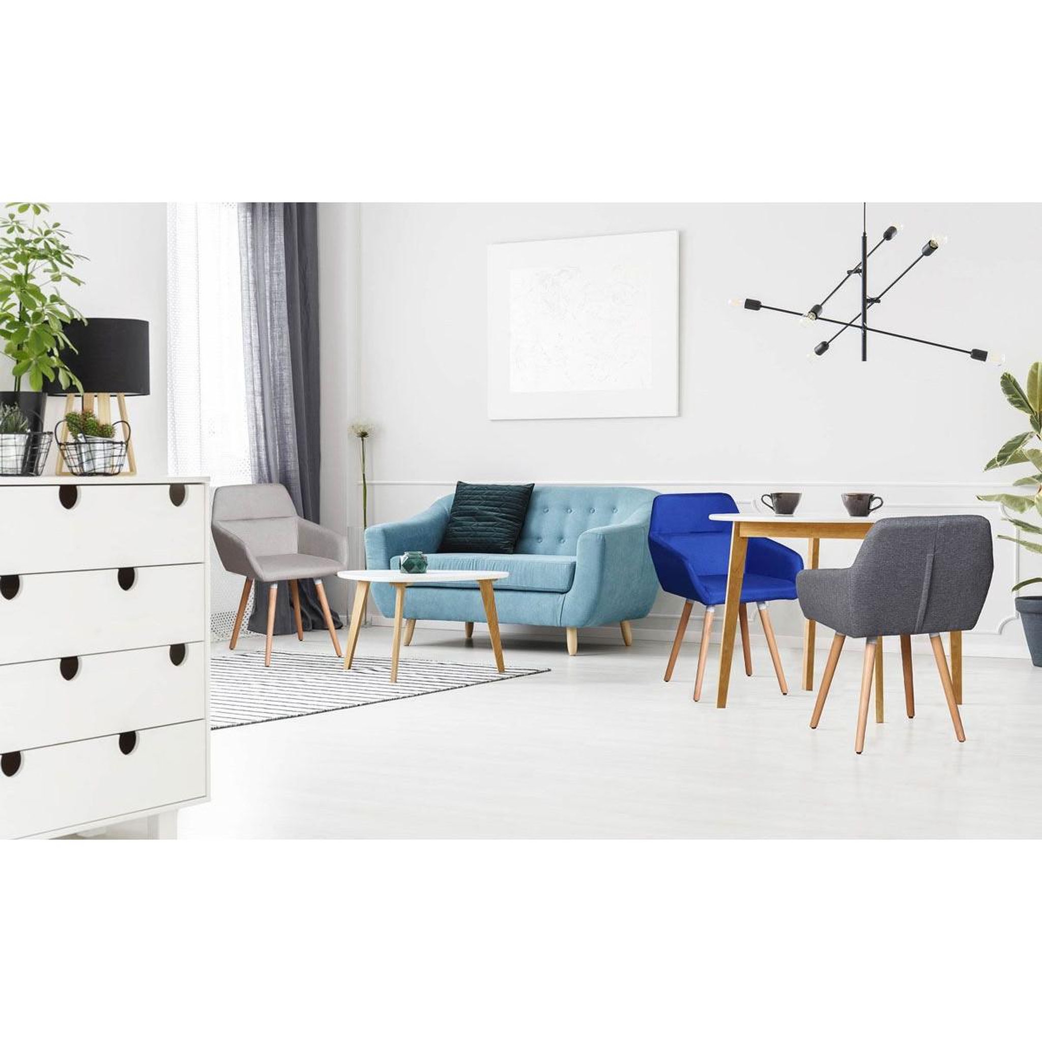 Voir la diapositive 5 : Paris Prix Lot de 2 fauteuils scandinaves  dorcy  82cm beige
