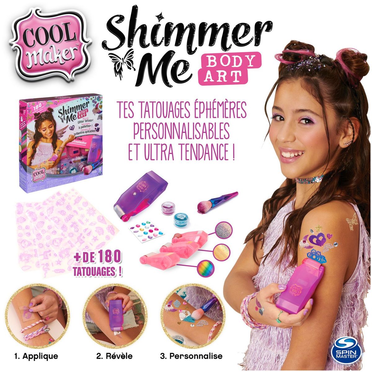 SPIN MASTER Appareil tatouages - Cool Maker - Shimmer me body art