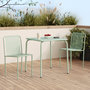 Voir la diapositive 2 : Rendez vous déco Table et chaises de jardin en métal vert 2 personnes-Yumi