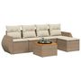 Voir la diapositive 2 : VIDAXL Salon de jardin avec coussins 6 pcs beige resine tressee