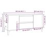 Voir la diapositive 6 : VIDAXL Meuble TV Sonoma gris 102x44,5x50 cm Bois d'ingenierie