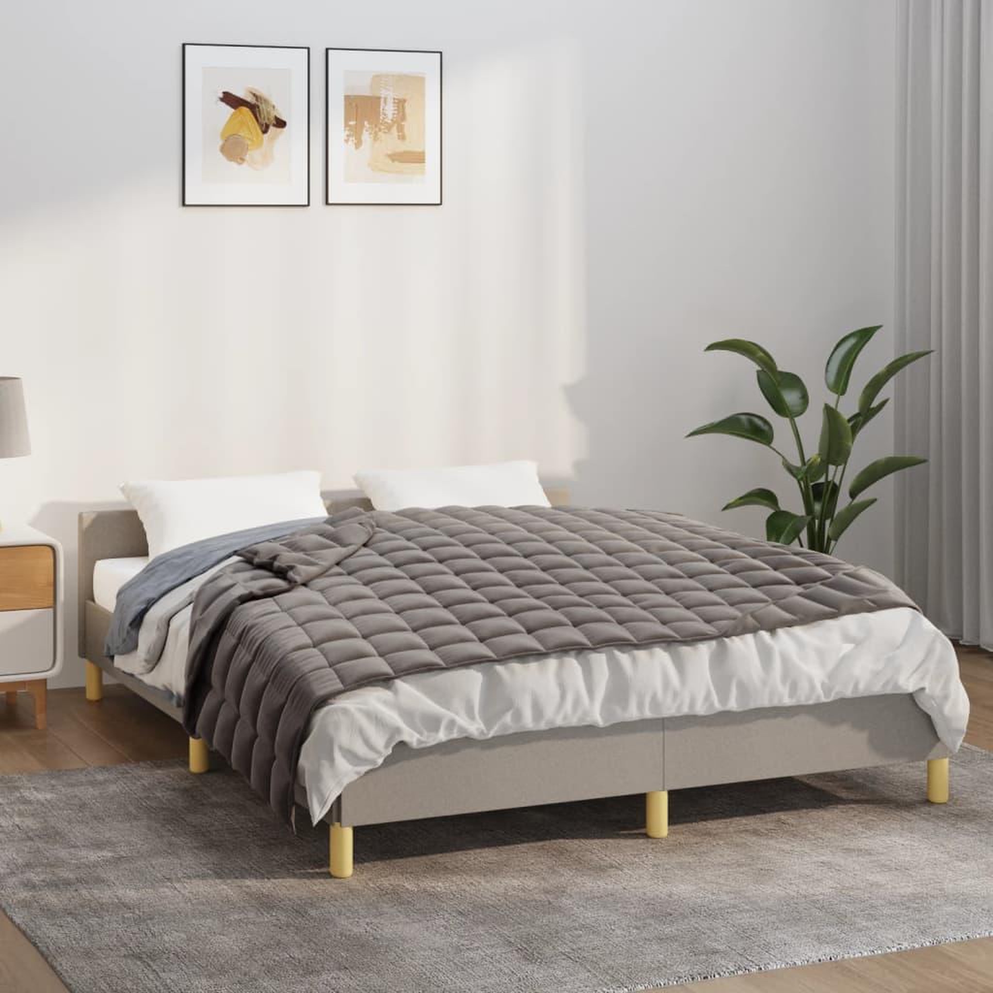 VIDAXL Couverture lestee Gris 138x200 cm 6 kg Tissu