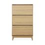 Voir la diapositive 6 : SWEEEK Meuble à chaussures scandinave décor bois 3 portes abattantes capacité 18 paires de chaussures