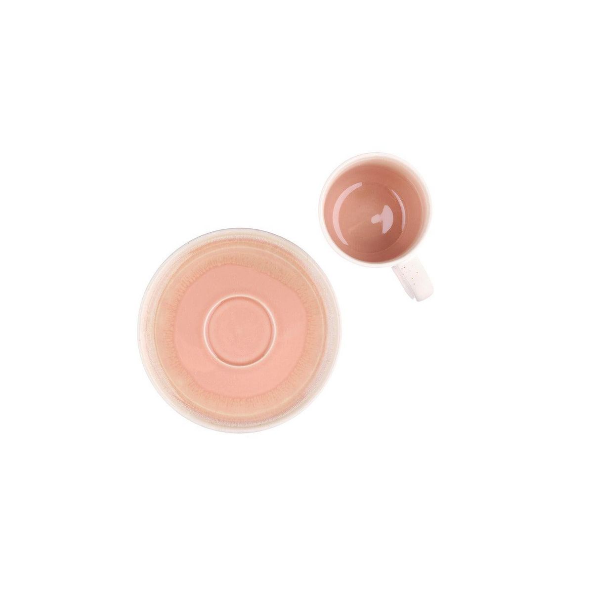 BJORN Tasse 20cl et soucoupe Ø15cm OXYGEN - 12 pièces - Rose poudre