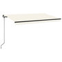 Voir la diapositive 2 : VIDAXL Auvent manuel retractable avec LED 400x350 cm Creme