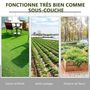 Voir la diapositive 5 : OUTSUNNY Toile de paillage - toile anti mauvaises herbes 130 g/m² - indéchirable perméable à l'eau anti UV - PP noir vert
