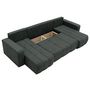 Voir la diapositive 4 : BEST MOBILIER Nicole - canapé panoramique en u 7 places convertible avec coffre en tissu