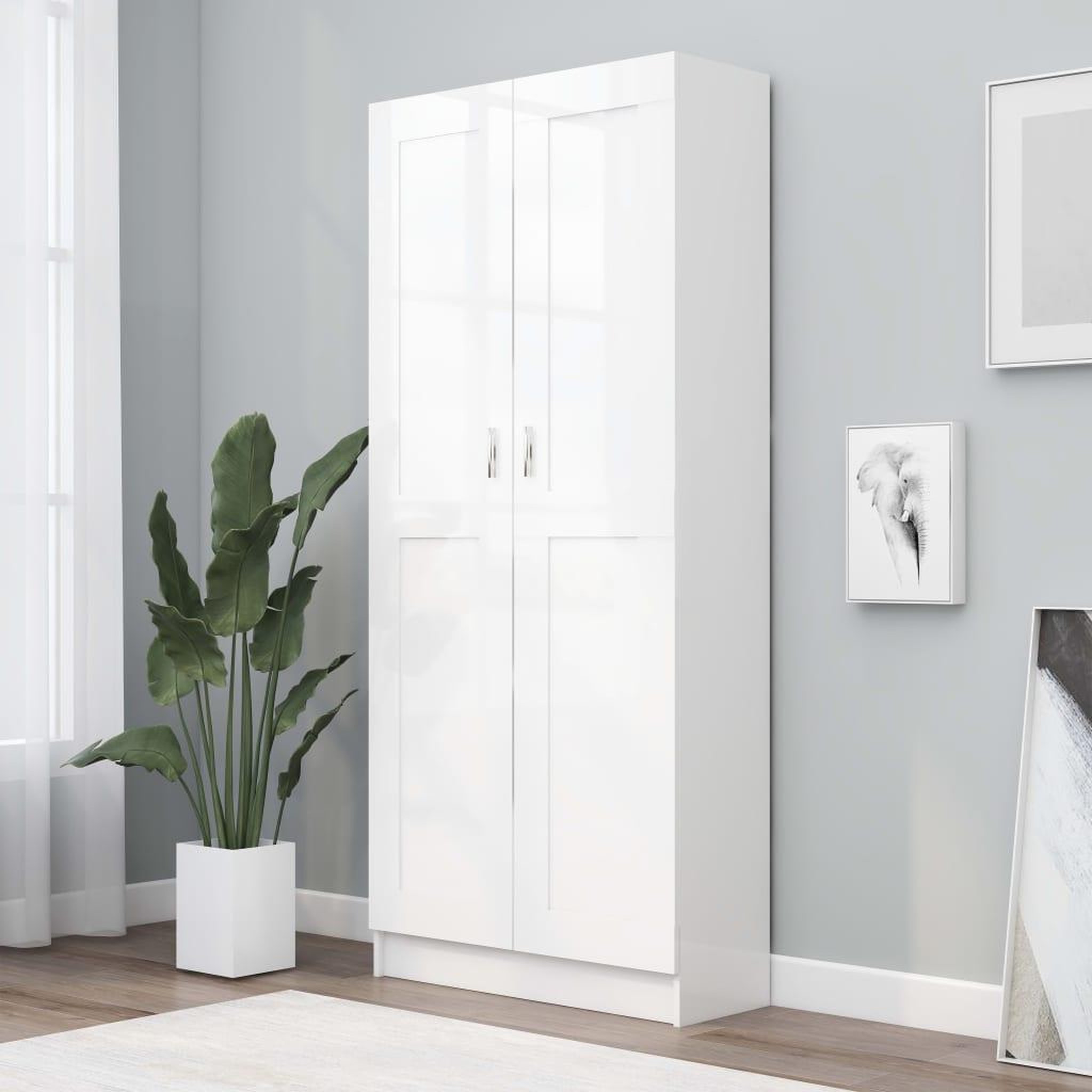 Voir la diapositive 1 : VIDAXL Bibliotheque Blanc 82,5x30,5x185,5 cm Bois d'ingenierie