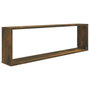 Voir la diapositive 5 : VIDAXL Etageres murales cubiques 4 pcs Chene fume 100x15x30 cm