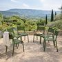 Voir la diapositive 4 : CONCEPT USINE Lot de 6 chaises de jardin empilables vertes BERGAME