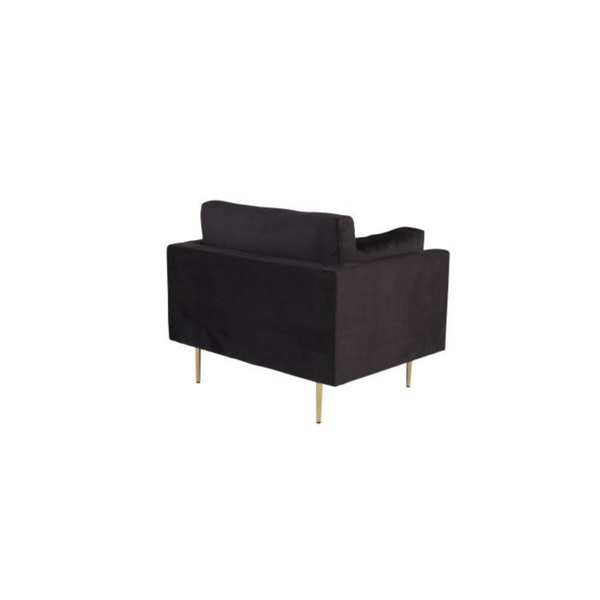 Paris Prix Fauteuil Design en Velours  Boom  110cm Noir