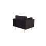 Voir la diapositive 4 : Paris Prix Fauteuil Design en Velours  Boom  110cm Noir