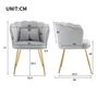 Voir la diapositive 4 : MERAX Fauteuil Fixe Avec Coussin Papillon Et Pieds En Métal Gris
