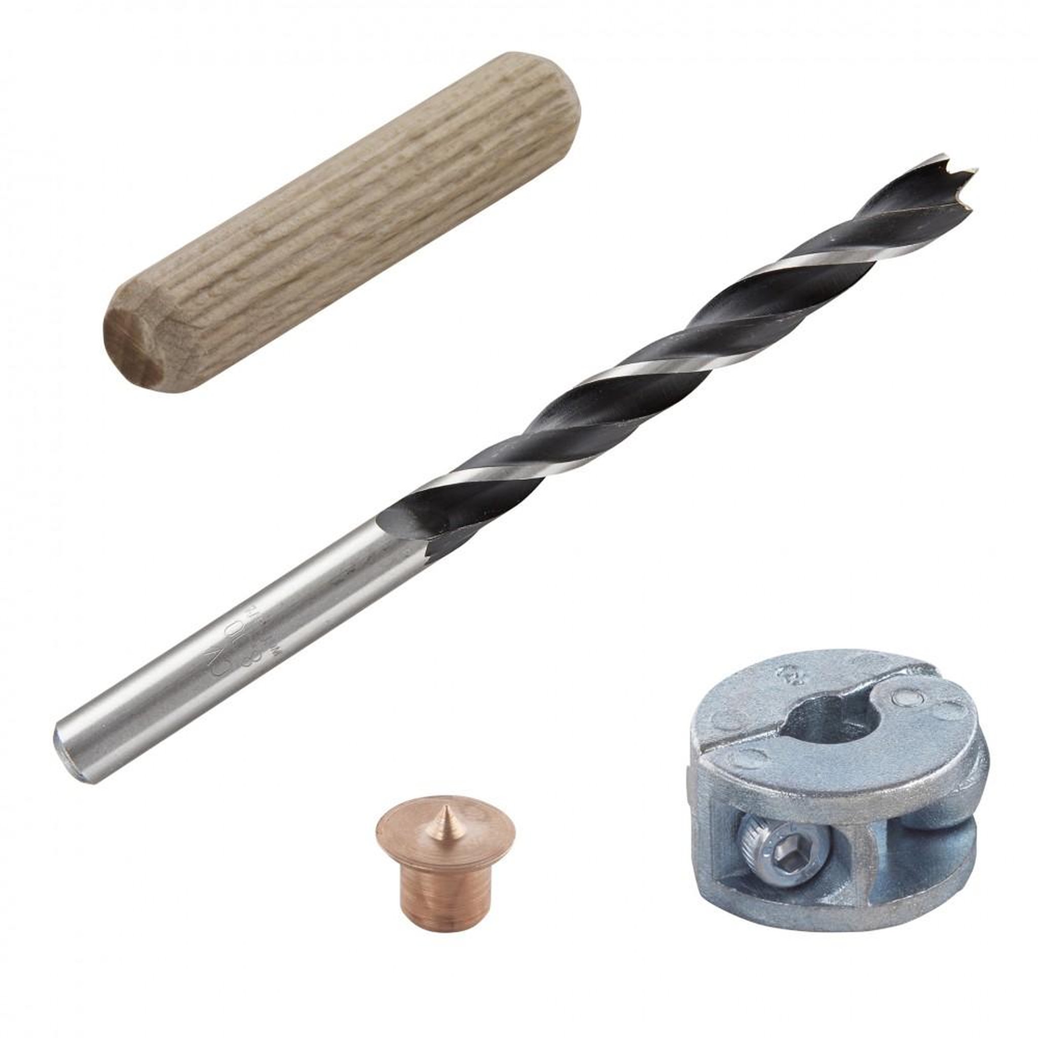 WOLFCRAFT Kit centreurs forets tourillons Diam.8 mm WOLFCRAFT