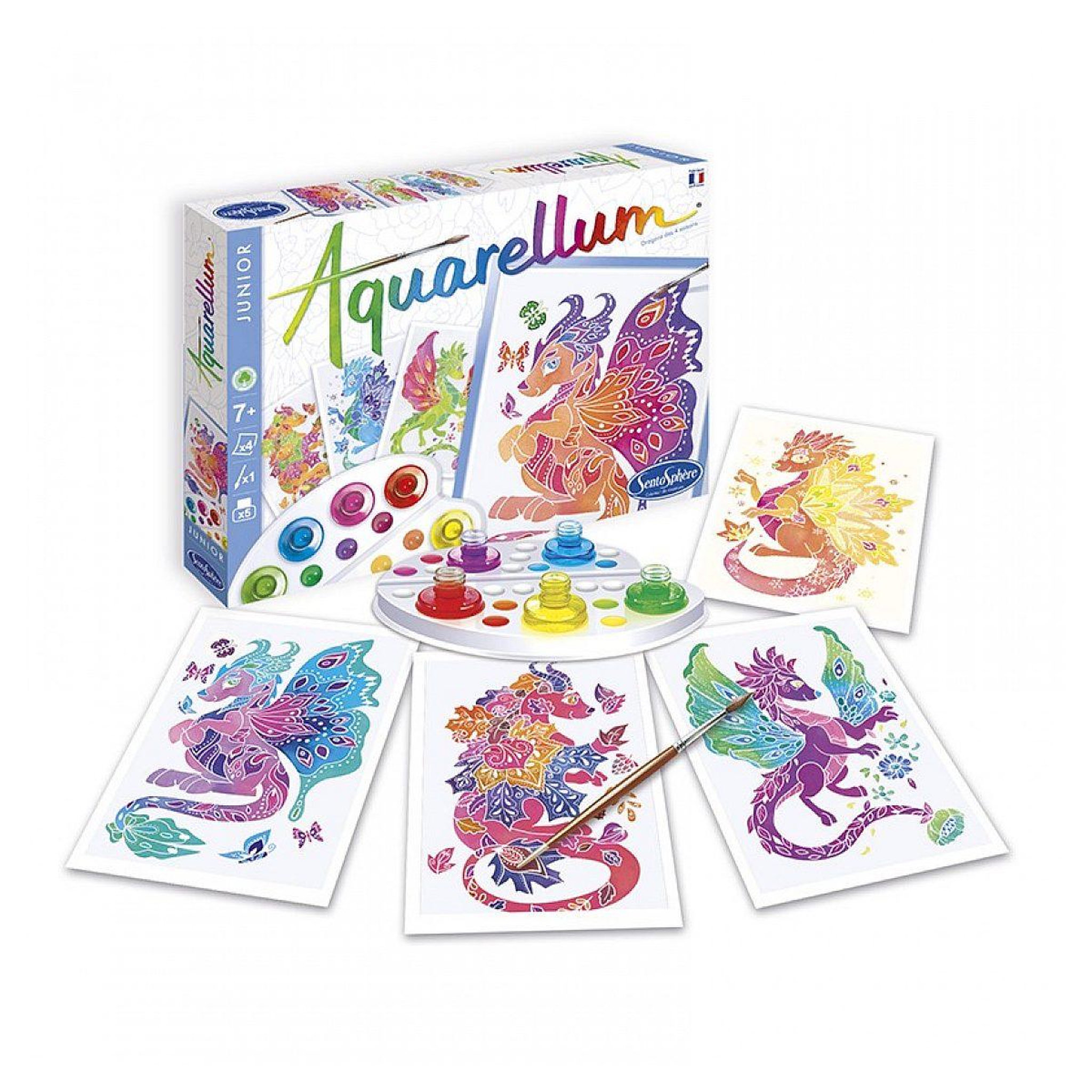 Voir la diapositive 2 : Sentosphere Aquarellum junior les dragons des 4 saisons