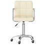 Voir la diapositive 2 : VIDAXL Chaise pivotante de salle a manger Creme Tissu