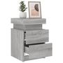 Voir la diapositive 5 : VIDAXL Tables de chevet avec lumières LED 2 pcs sonoma gris 35x39x55cm