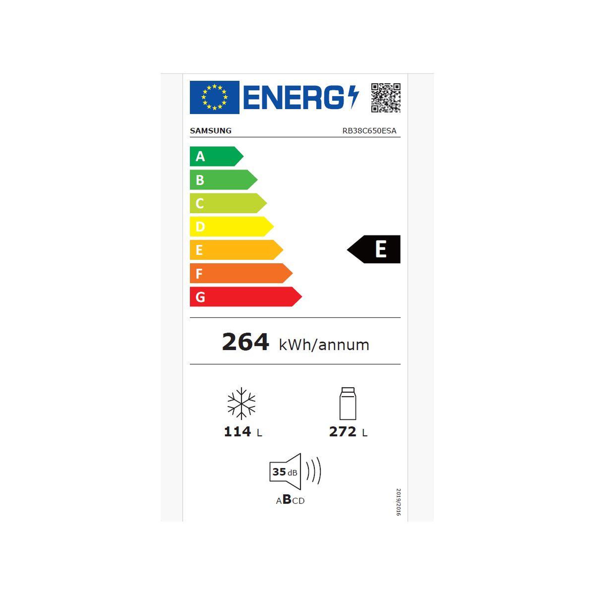 Voir la diapositive 6 : Samsung Réfrigérateur combiné RB38C650ESA
