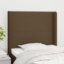 Voir la diapositive 1 : VIDAXL Tete de lit avec oreilles Marron fonce 83x16x118/128 cm Tissu