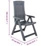 Voir la diapositive 6 : VIDAXL Chaises inclinables de jardin lot de 2 Plastique Anthracite