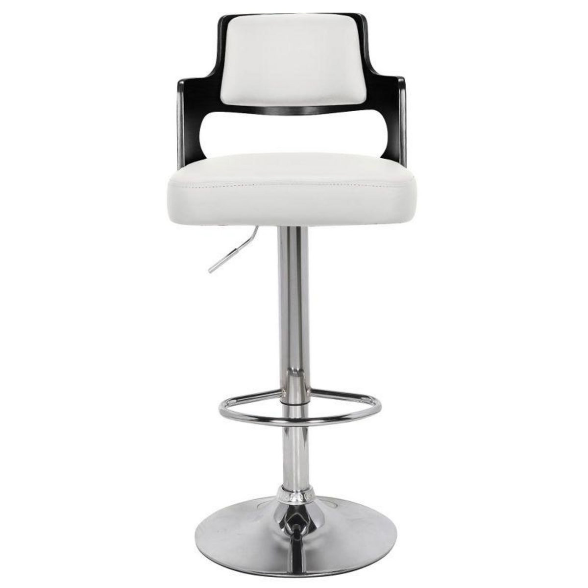 Paris Prix Lot de 2 Chaises de Bar  Paddington  110cm Noir & Blanc