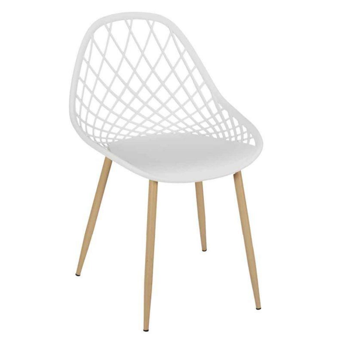 Paris Prix Lot de 4 Chaises Design  Malaga  80cm Blanc