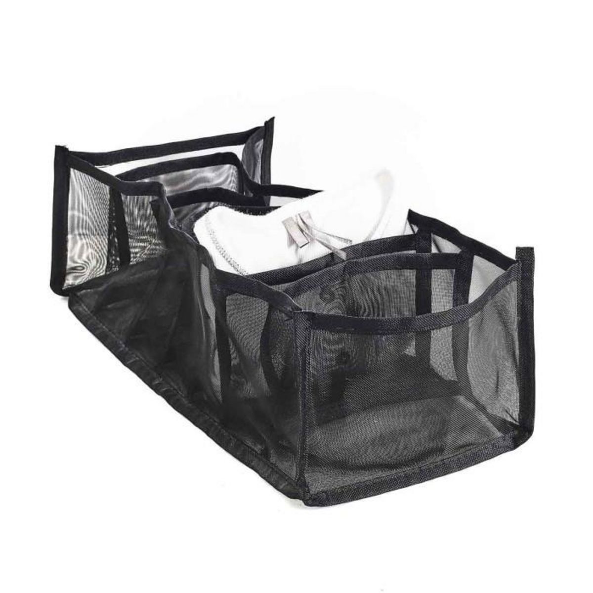 Paris Prix Rangement Vêtements  7 Compartiments  36cm Noir