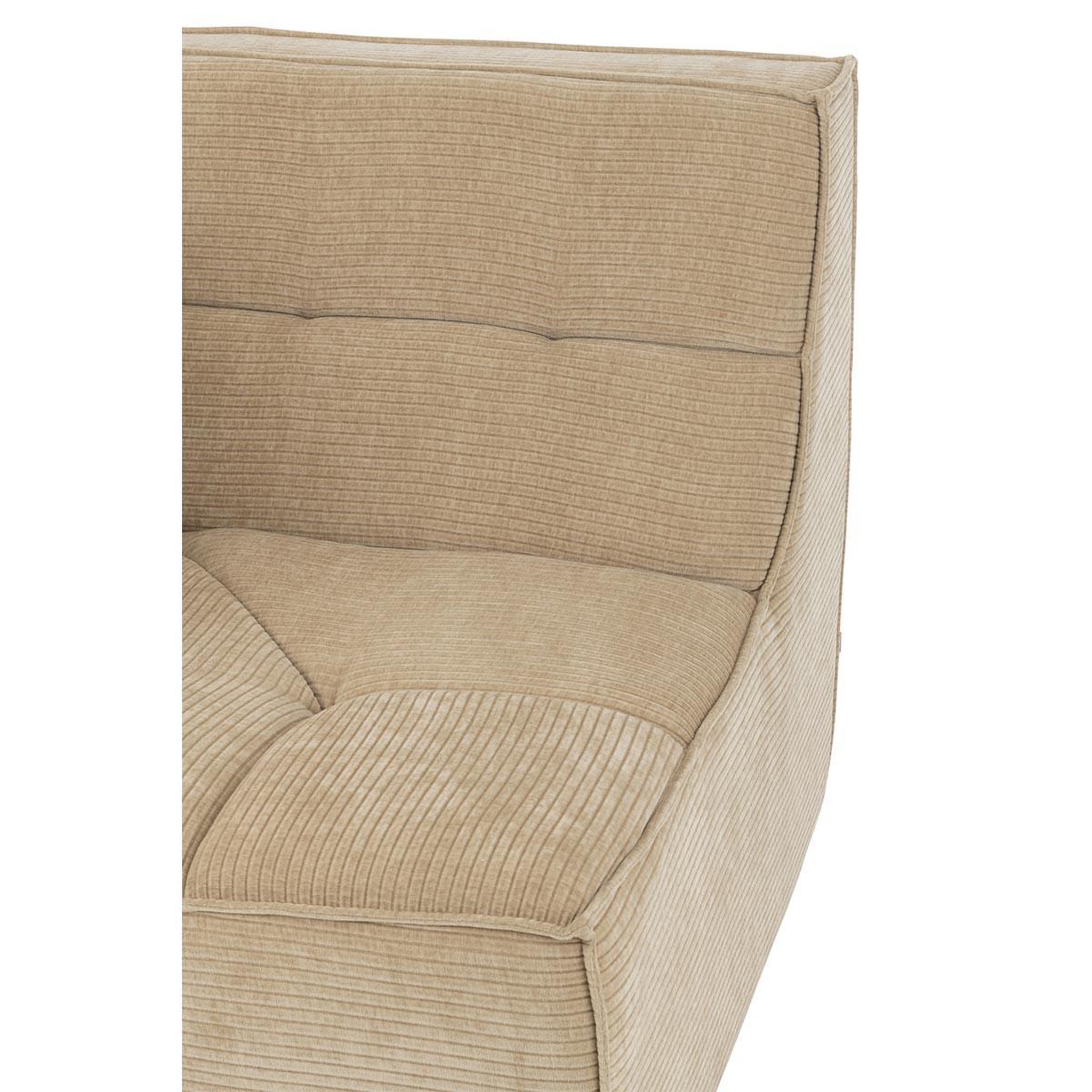 Voir la diapositive 6 : J-LINE Module canapé d'angle matelassé  grid  98cm beige foncé