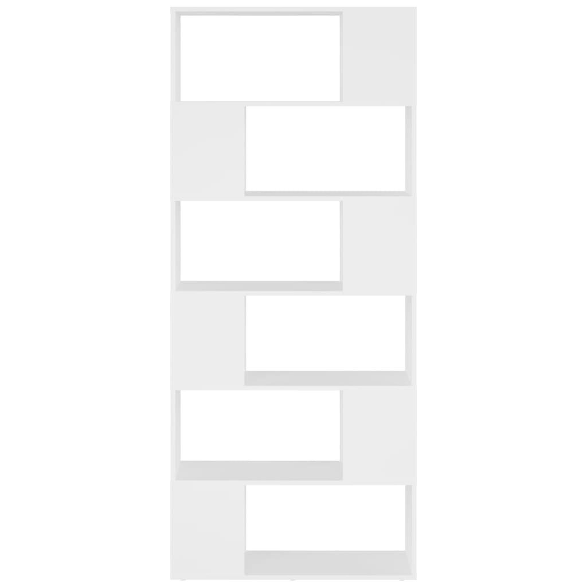 Voir la diapositive 3 : VIDAXL Bibliotheque/Separateur de piece Blanc Bois d'ingenierie