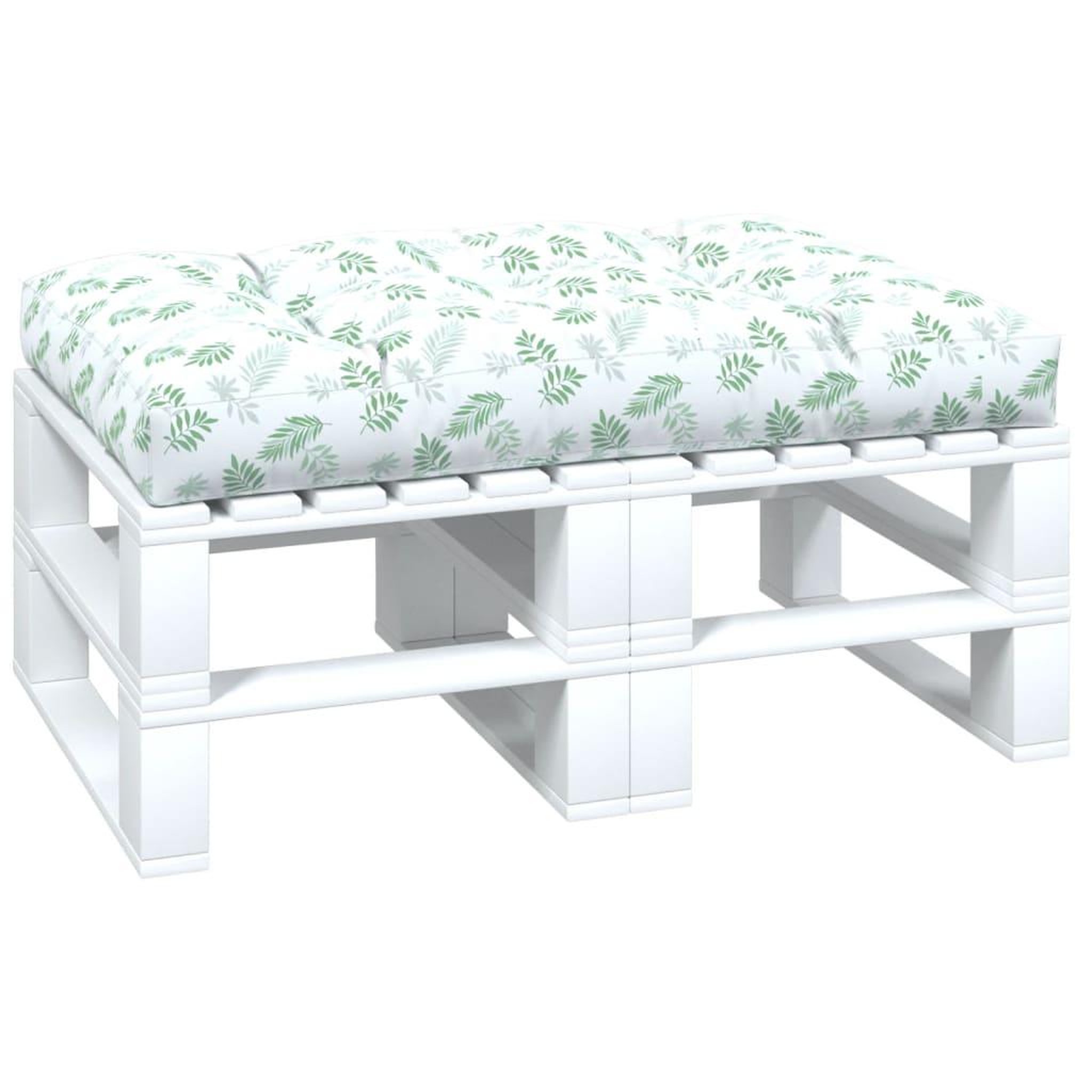 Voir la diapositive 3 : VIDAXL Coussin de palette a motif de feuilles 120x80x12 cm Tissu