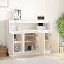 Voir la diapositive 3 : VIDAXL Buffet Blanc 104,5x34x80 cm Bois massif de pin