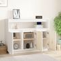 Voir la diapositive 3 : VIDAXL Buffet Blanc 104,5x34x80 cm Bois massif de pin