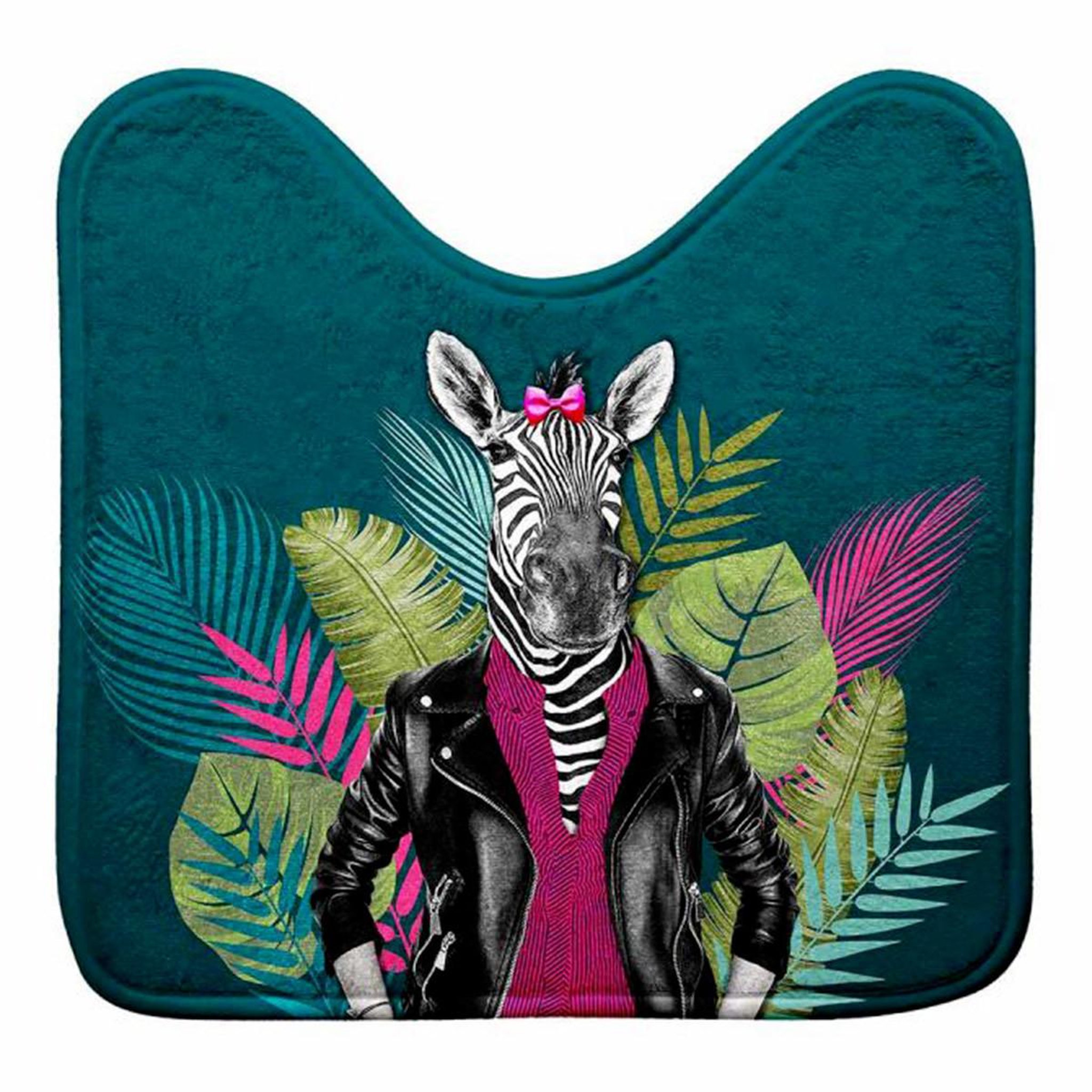 Douceur d'Intérieur Tapis contour wc imprimé  mary  45x45cm vert