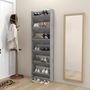 Voir la diapositive 4 : VIDAXL Armoires a chaussures murales 2 pcs Gris beton 60x18x90 cm