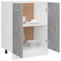 Voir la diapositive 4 : VIDAXL Armoire de plancher Gris beton 60x46x81,5 cm Bois d'ingenierie