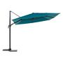 Voir la diapositive 2 : HESPERIDE Parasol déporté carré Melhia bleu canard - 3 x 3 m - Hespéride