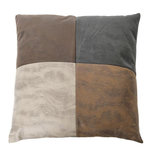 Paris Prix Coussin Déco  Patchwork  40x40cm Marron & Beige