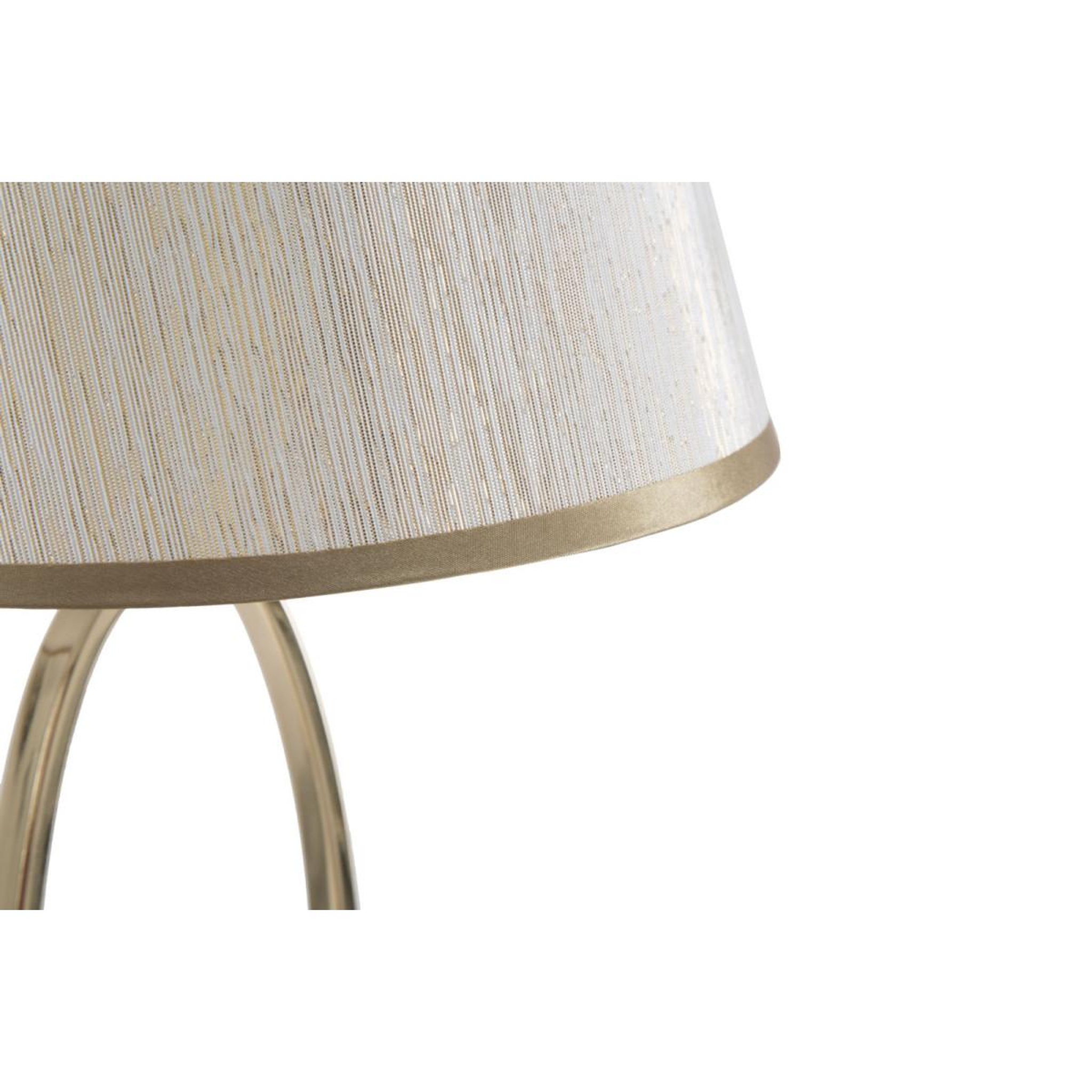 Voir la diapositive 5 : Paris Prix Lampe à poser en métal  flush  47cm crème & or
