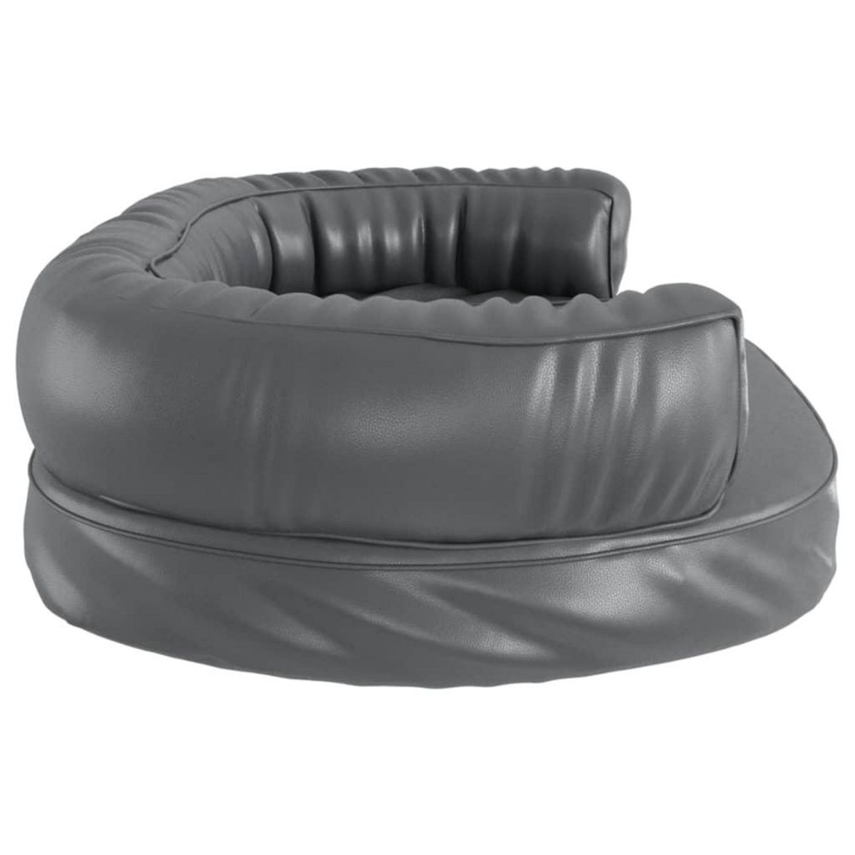 VIDAXL Lit pour chien ergonomique Mousse Gris 88x65 cm Similicuir
