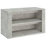 Voir la diapositive 2 : VIDAXL Etagere a chaussures Gris beton 75x35x45 cm Bois d'ingenierie