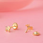 Voir la diapositive 2 : L'ATELIER D'AZUR Boucles d'Oreilles Or 18 Carats 750/000 Jaune Motif Chiens