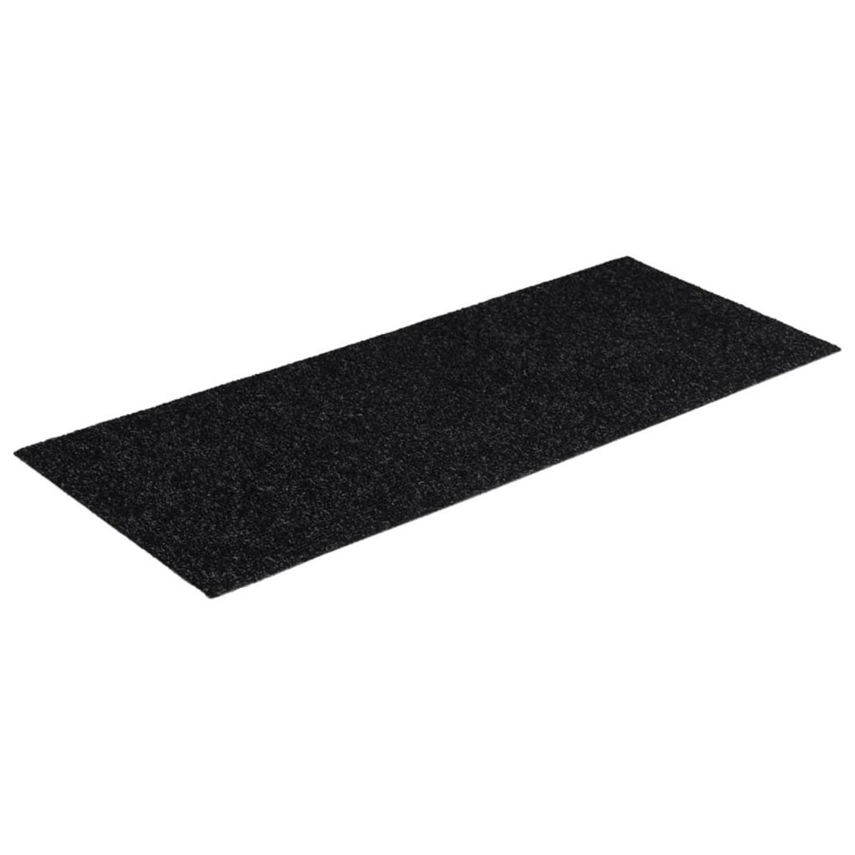 VIDAXL Tapis d'escalier autocollants Rectangulaire 15 pcs 60x25cm Noir