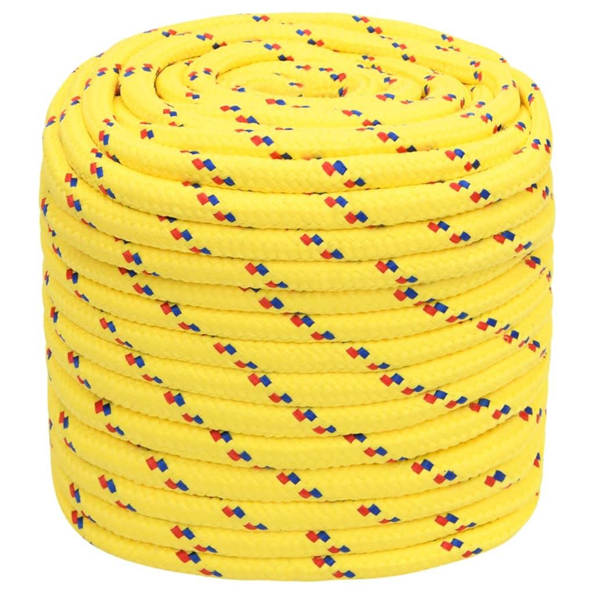 Voir la diapositive 2 : VIDAXL Corde de bateau Jaune 16 mm 25 m Polypropylene