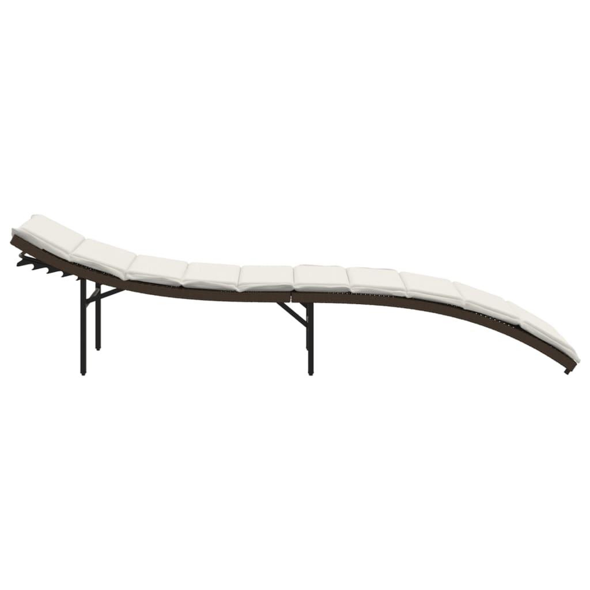 Voir la diapositive 5 : VIDAXL Chaises longues lot de 2 avec coussins marron resine tressee