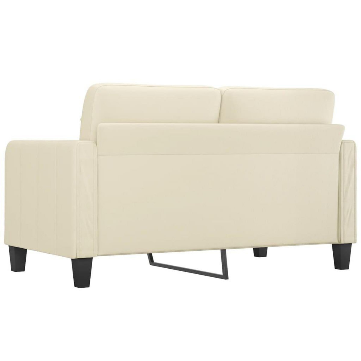 VIDAXL Canape a 2 places Creme 140 cm Similicuir