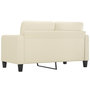 Voir la diapositive 5 : VIDAXL Canape a 2 places Creme 140 cm Similicuir