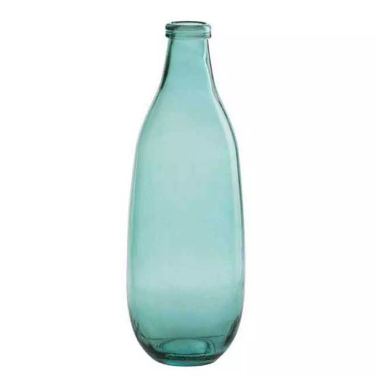 Paris Prix Vase Design en Verre  Bouteille  41cm Bleu Azur