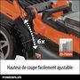 Voir la diapositive 3 : MARKET24 Tondeuse a Gazon   a Gazon sur Batterie 40V Dual Power POWDPGLWS2 - 420mm Ø, Sac de Collecte 50L